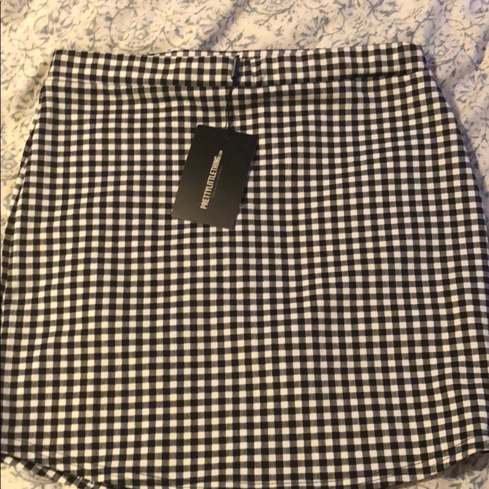 New! PLT gingham printed skirt